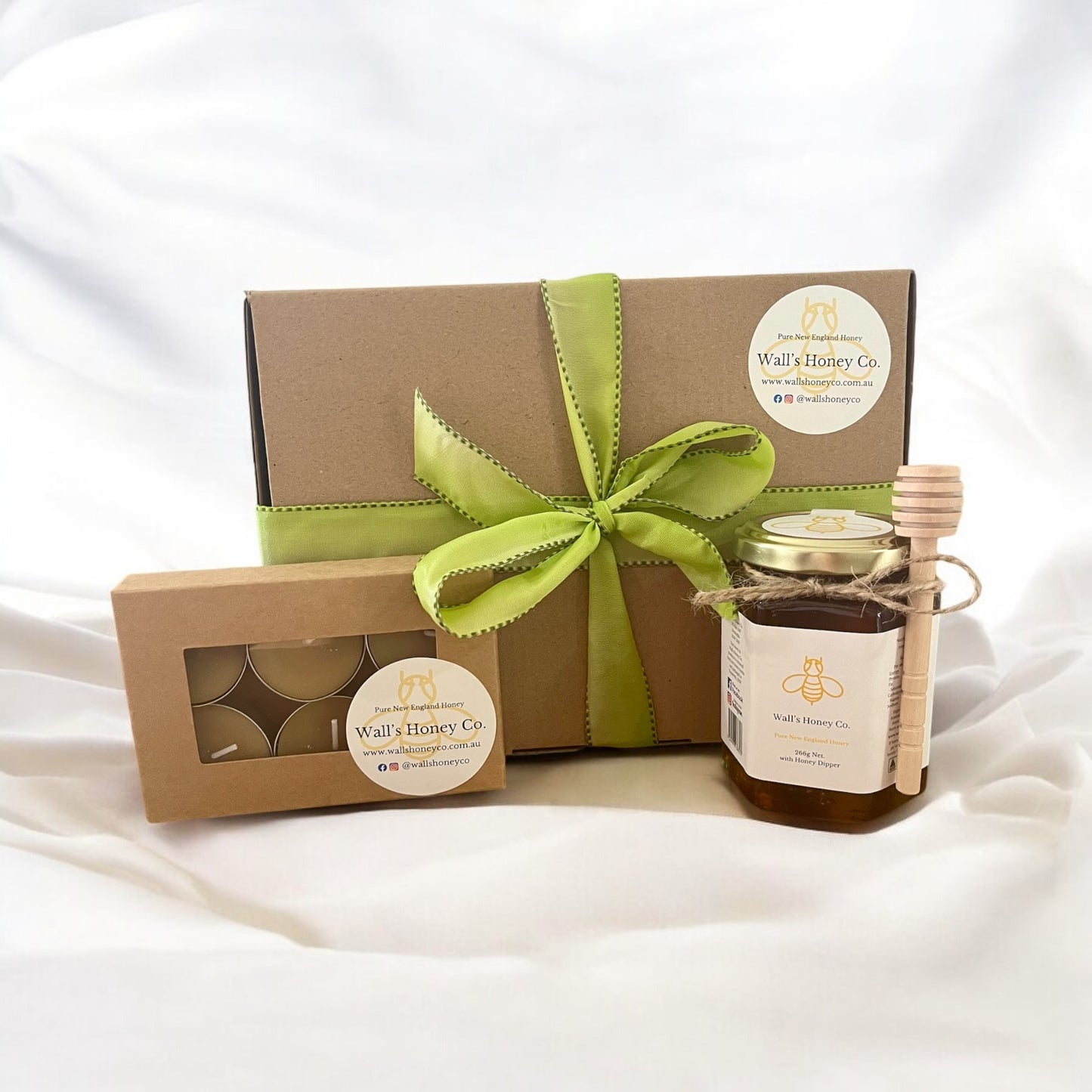 Honey & Tealight Candles Gift Box