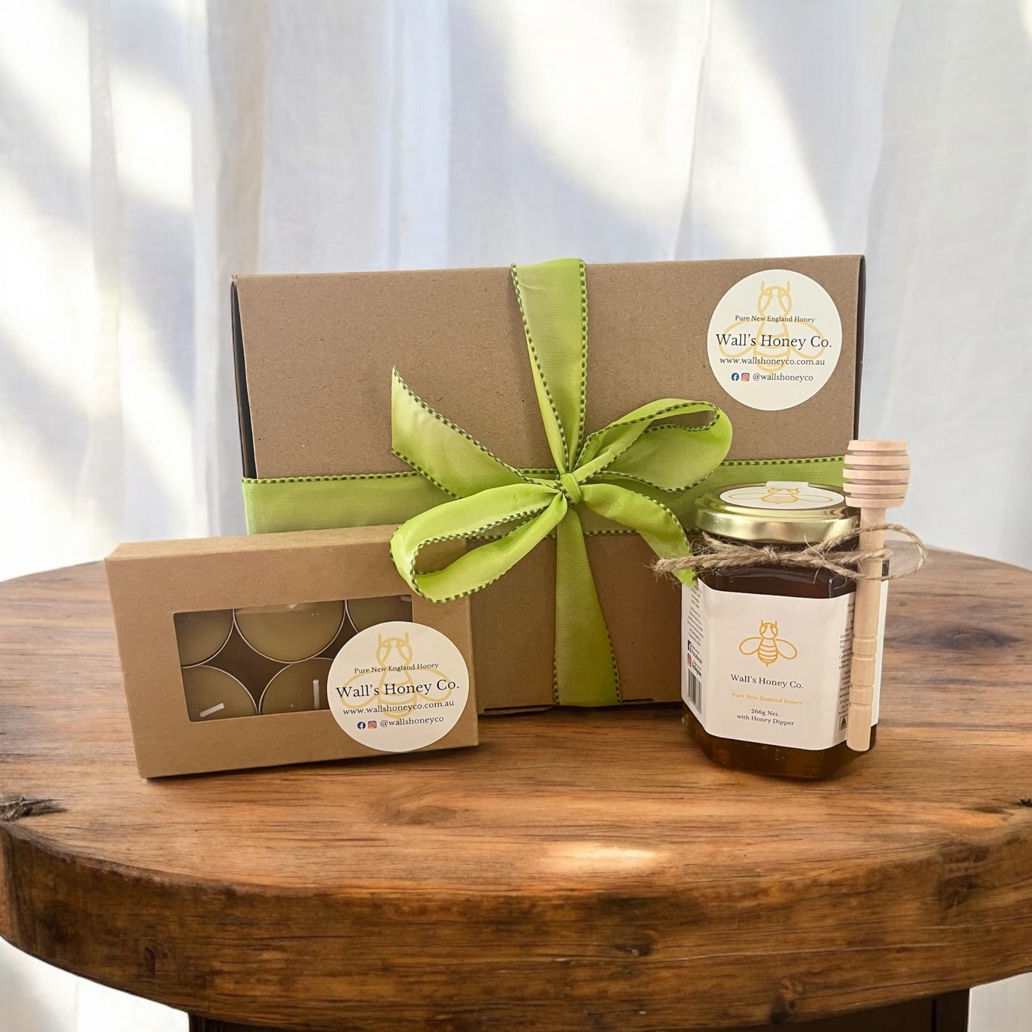 Honey & Tealight Candles Gift Box