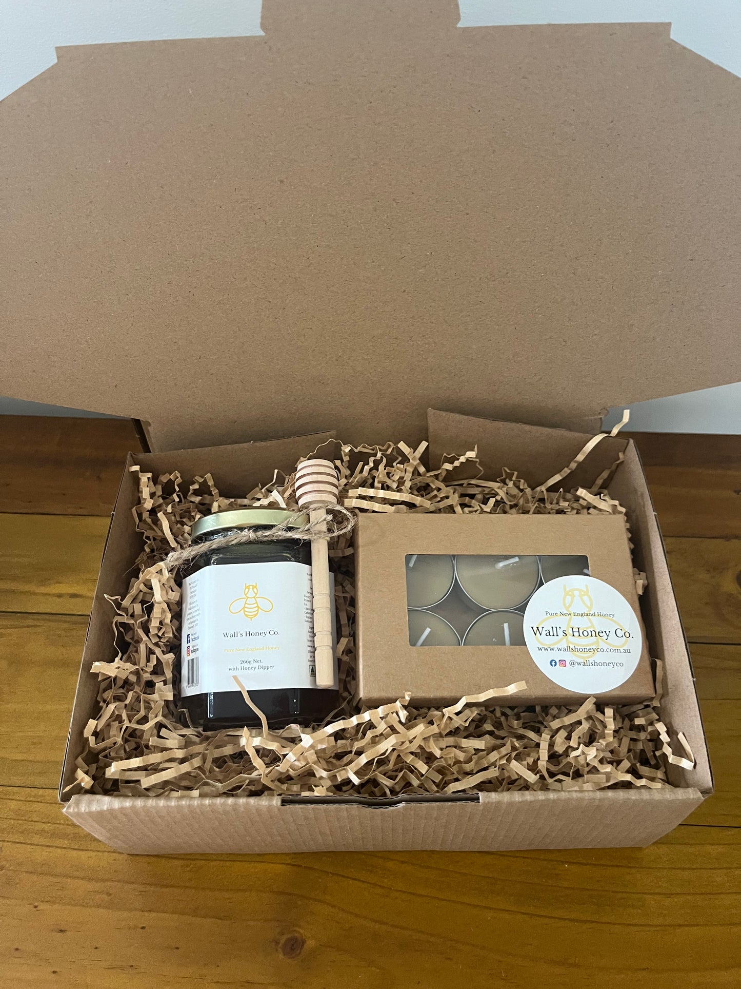 Honey & Tealight Candles Gift Box