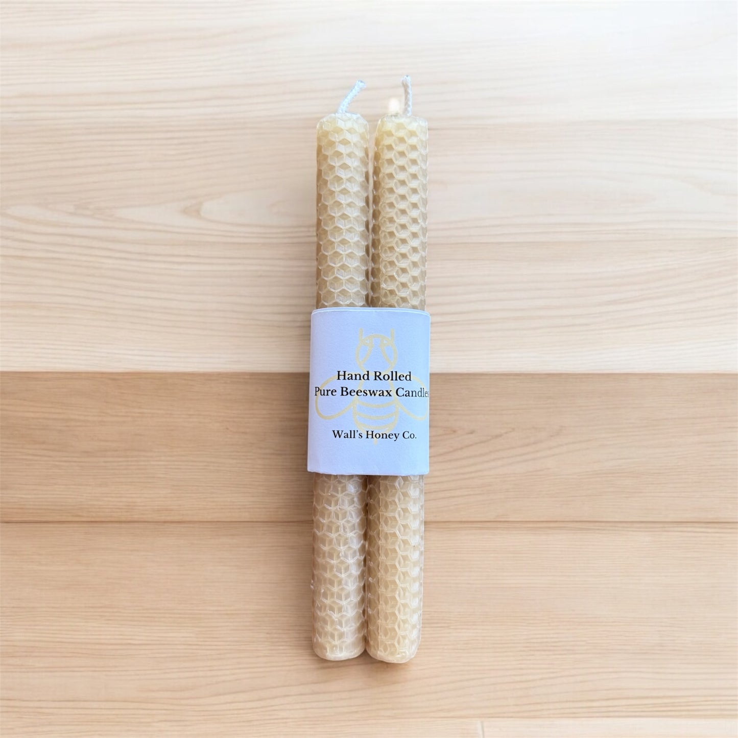 Artisan Hand Rolled Pure Beeswax Dinner Candles